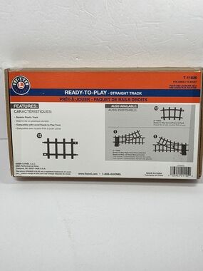 Lionel Durable Plastic 12 Straight Track Ready-to-Play Gauge Compatible 7-11826